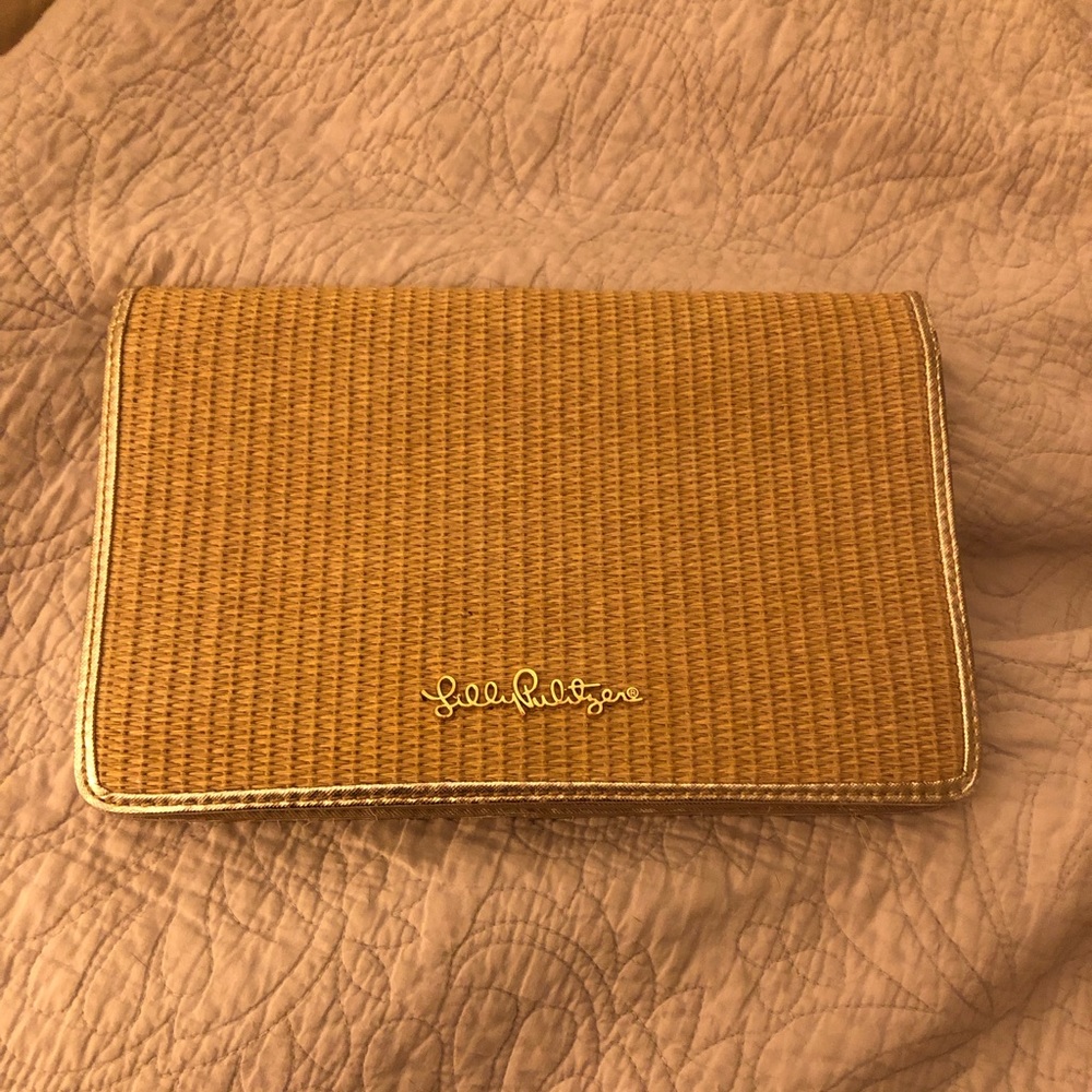 Lilly Pulitzer Rattan clutch